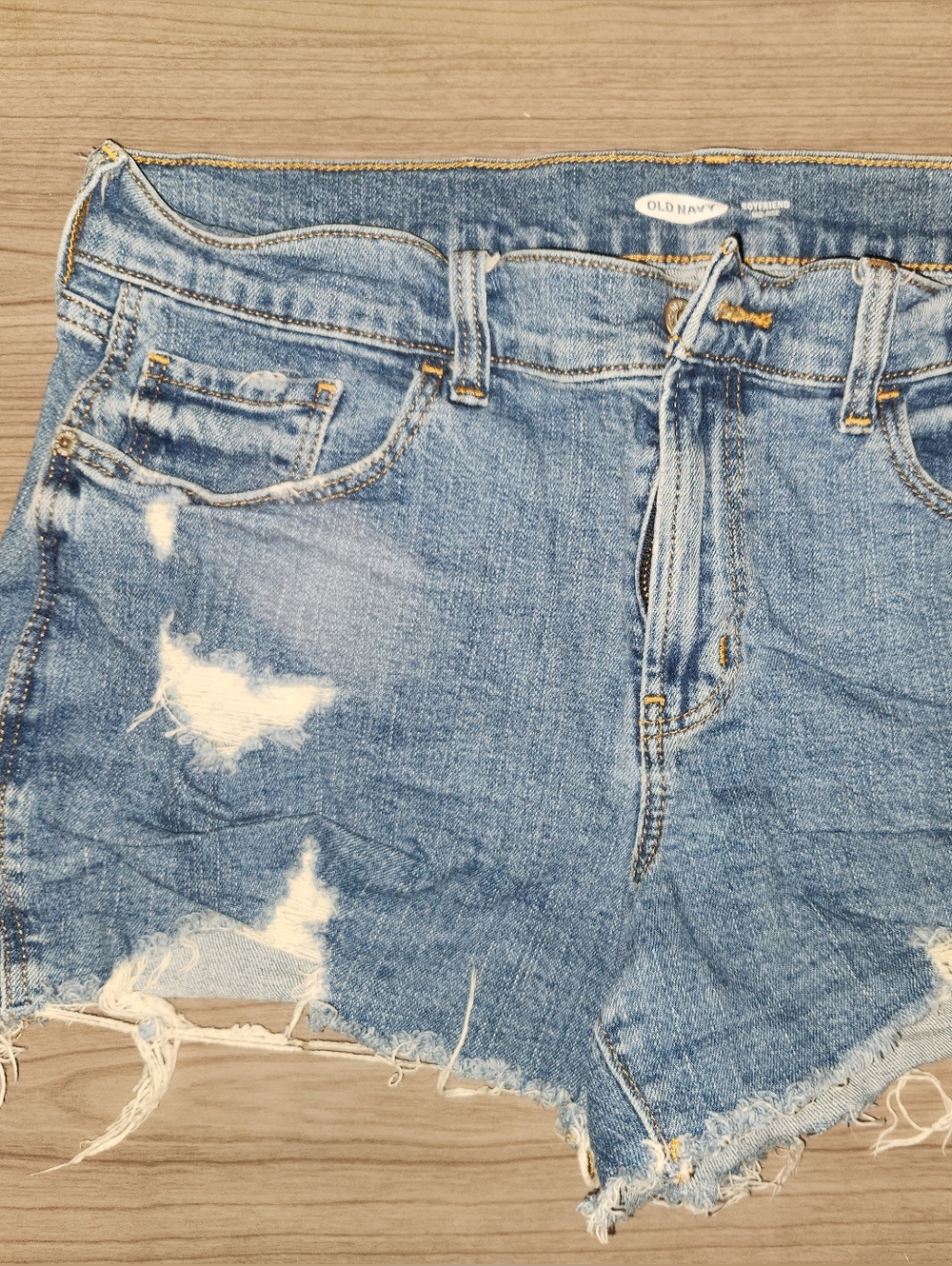 Old Navy Distressed Light Blue Denim Jean Shorts